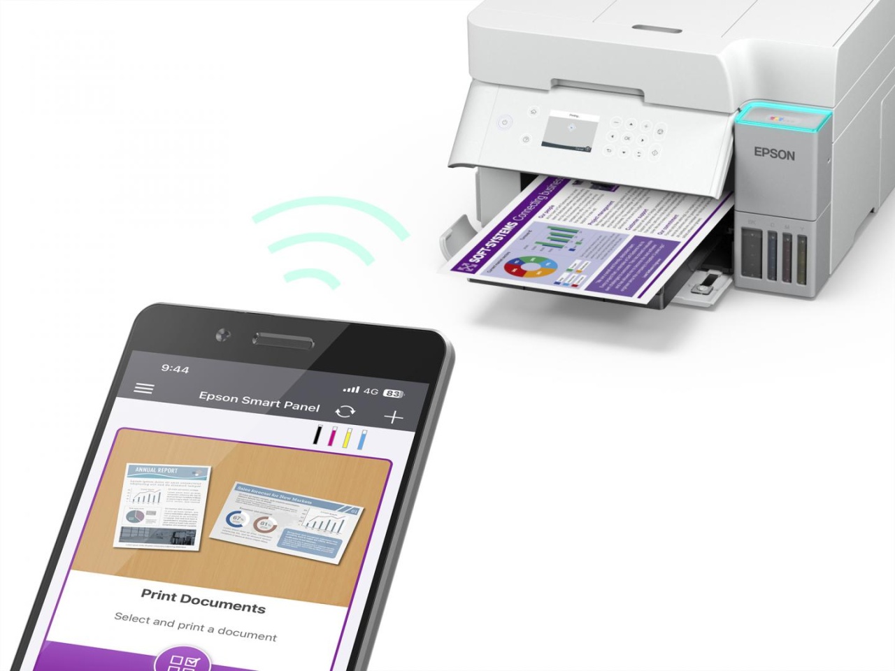 EPSON L6376 CISS COLOR INKJET MFP WHITE - 2 | YEO