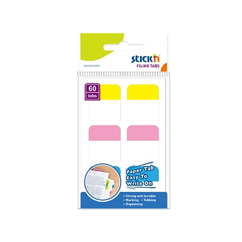 Film index autoadeziv cu tab din hartie, 28 x 25mm, 60 buc/set, Stick