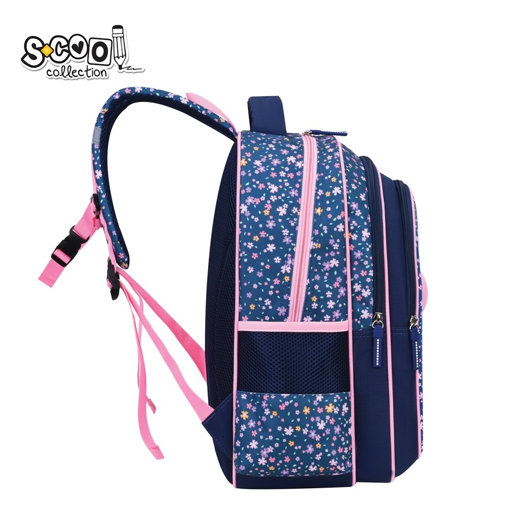 Ghiozdan fete neechipat S-COOL 3D ergonomic Pink heart, 42x30x22 cm - 1 | YEO