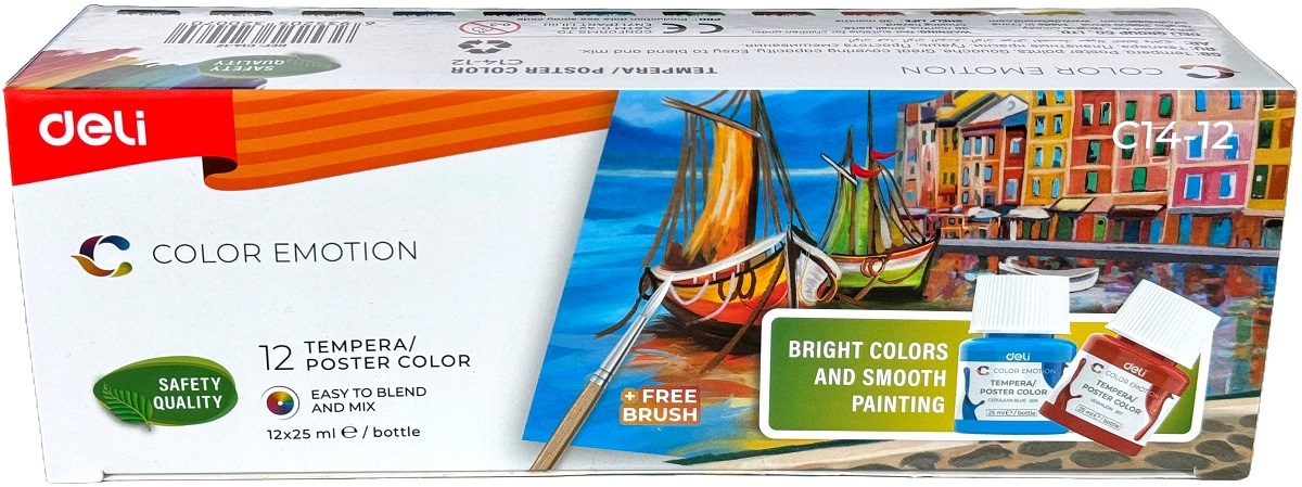 GUASE 12 CULORI 25ML COLOR EMOTION DELI
