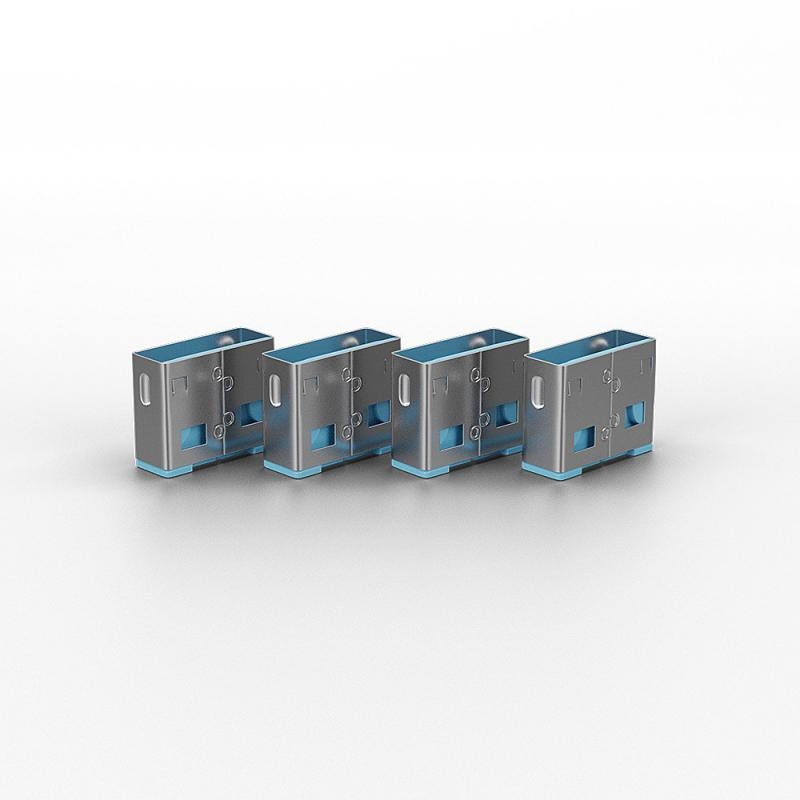 Lindy USB Port Locks 4x Blue+Key - 4 | YEO