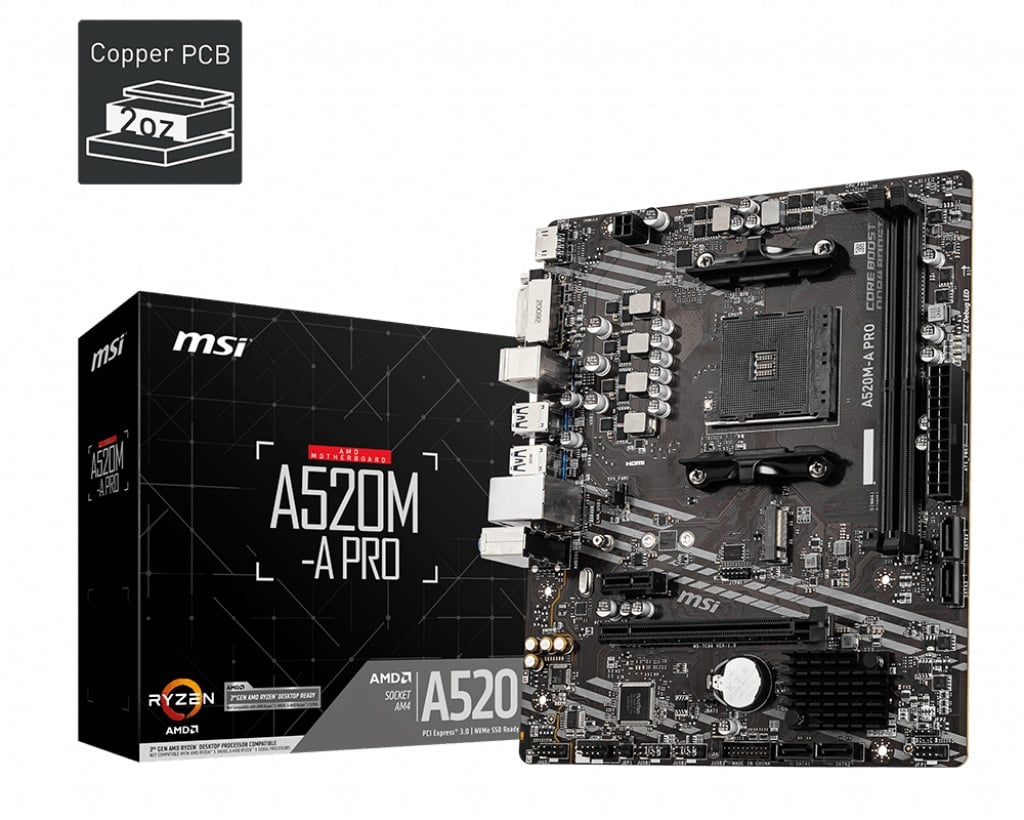 MB AMD MSI AM4 A520M-A PRO - PRODUS RESIGILAT! - 2 | YEO