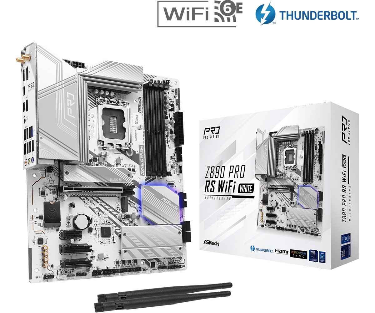 MB Asrock Z890 PRO RS WIFI WHITE LGA1851