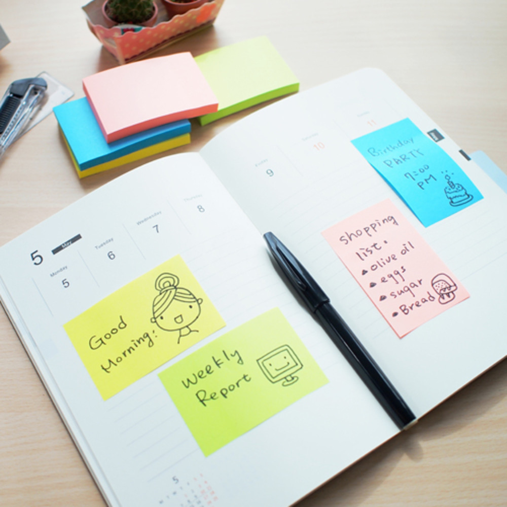 Notes autoadeziv extra-sticky 76 x 76mm, 90 file, Stick