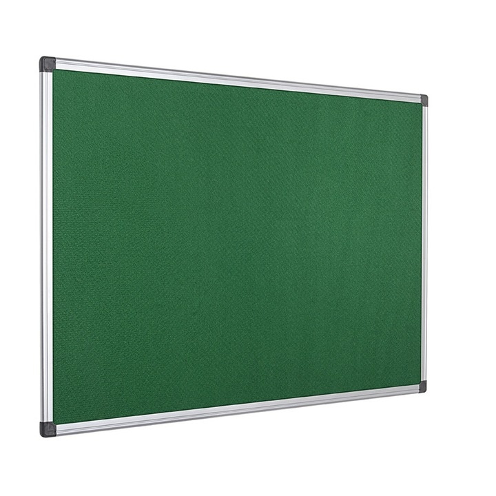 Panou textil, ramă aluminiu, 60x90 cm, verde, Bi-Office