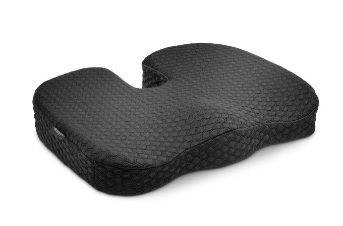 Pernuta ergonomica Kensington, pentru scaun, spuma cu memorie, gel pentru racire, husa lavabila, neg
