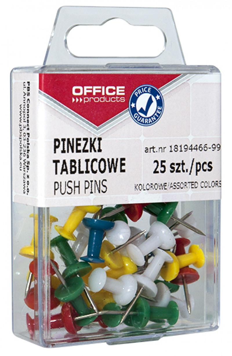 Pioneze panou pluta, 25 buc/cutie, Office Products