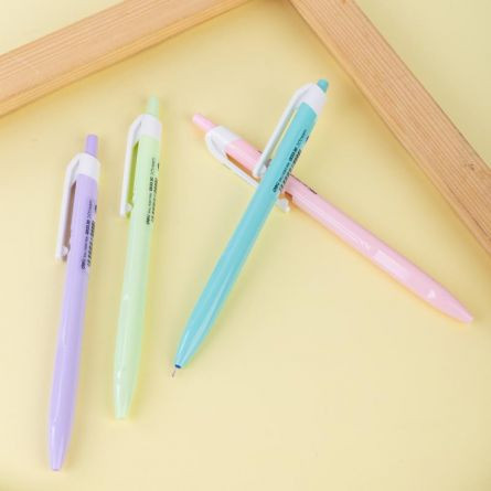 Pix cu mecanism Deli, 0.7mm, corp pastel albastru - 3 | YEO