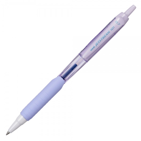 Pix cu mecanism Jetstream Uni-ball SXN-101FL, 0.7mm,, grip cauciucat, scris albastru, diverse culori