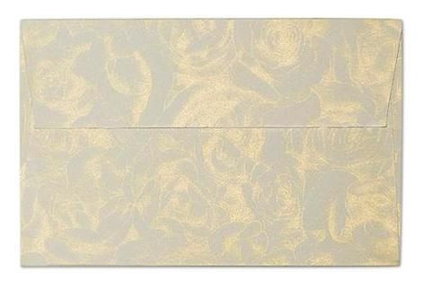 Plic 70x100mm, autoadeziv, 120g, ivory, Roses - PREȚ PER BUCATĂ!
