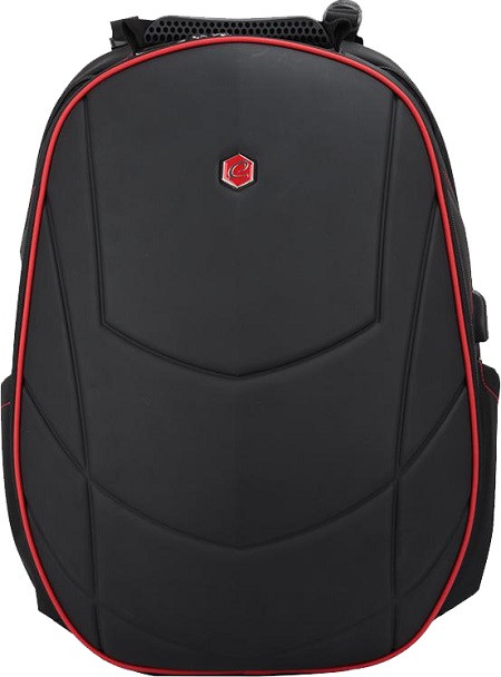 Rucsac BESTLIFE Gaming Assailant - negru/rosu - laptop 17 inch, compartiment anti-vibratie, charge U
