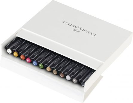 Set 12 buc marker caligrafic Faber-Castell Pitt, cutie studio - 1 | YEO