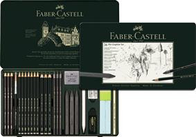 Set creioane Faber-Castell Pitt Monochrome, 26 buc