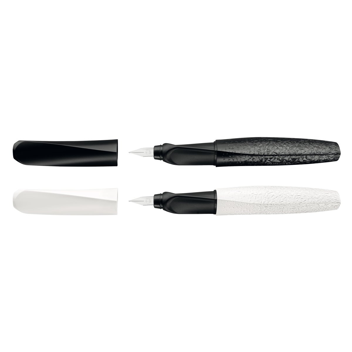 STILOU TWIST STRUCTURE PENITA M, GRIP ERGONOMIC, AMBIDEXTRU, 2 REZERVE ALBASTRE INCLUSE, 2 CULORI ALB/NEGRU, BLISTER