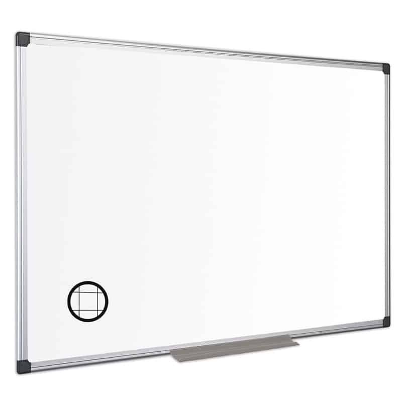 Tablă magnetică cu pătrățele fine 2.5 cm, ramă aluminiu, Bi-Office