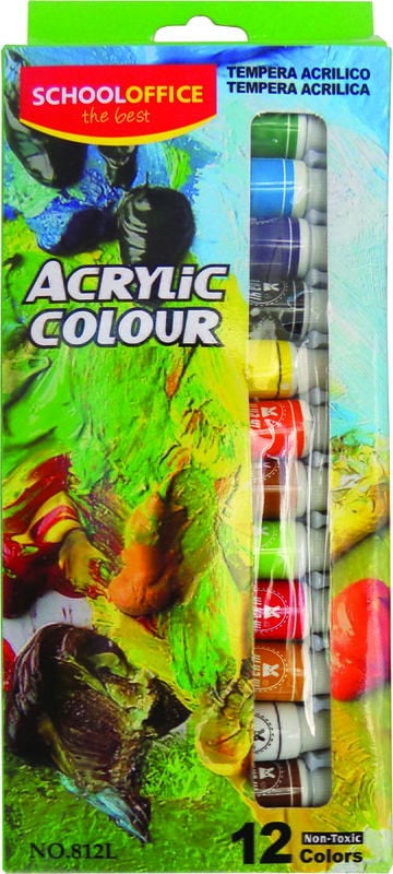 Tempera Acrilica 12 culori Tub 12ML - 1 | YEO