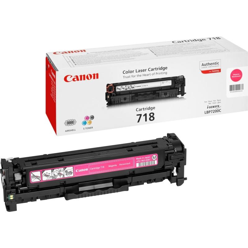 Toner Canon CRG718M, magenta, capacitate 2900 pagini, pentru LBP-7200Cdn - 1 | YEO