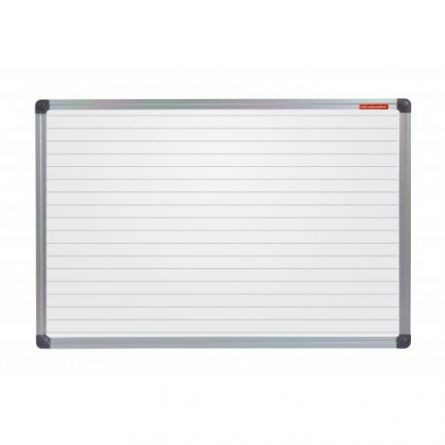 Whiteboard magnetic, liniat, ramă aluminiu, 90x120 cm, Memoboards