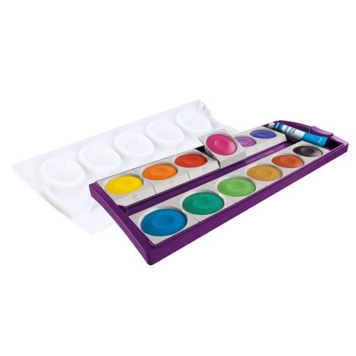 Acuarele Pelikan K12, set 12 culori + alb de zinc - 1 | YEO