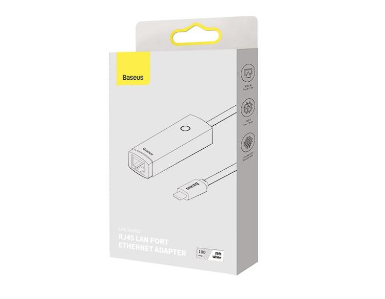 Adaptor Baseus Lite Type-C la RJ45, alb - 2 | YEO