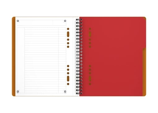 Agendă Oxford Internațional Active Book, A5+ 80 file, hârtie Optik 90g/mp, spiră dublă, scribzee, dictando, culoare portocaliu - 3 | YEO