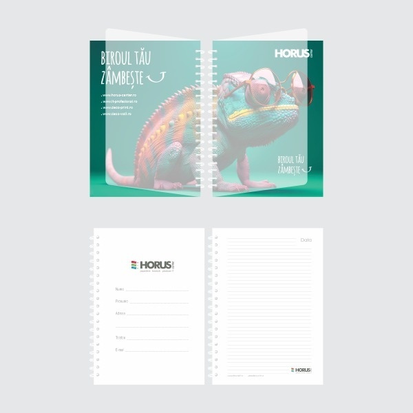 Agendă personalizată, A5 (148x210mm), copertă carton și folie - 1 | YEO