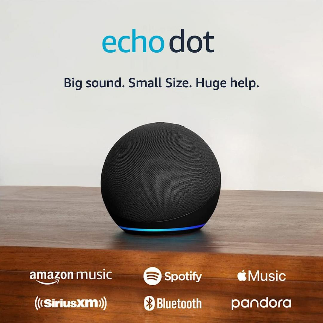 Amazon Echo Dot 5,with Alexa,Charcoal - 1 | YEO