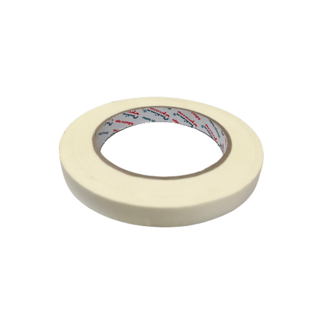 Bandă adezivă din hârtie Optima, 12mm x 50 m, 135 microni