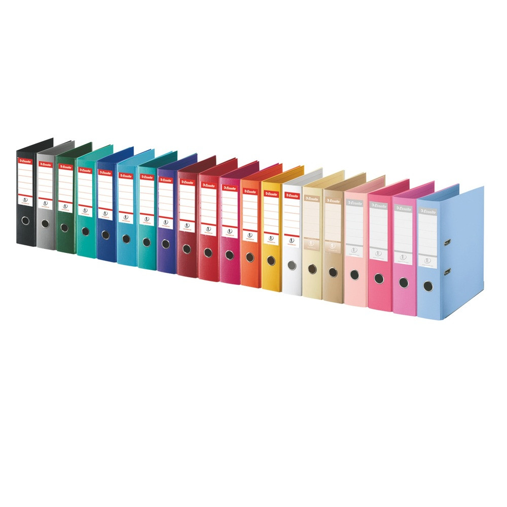 Biblioraft plastifiat A4 Esselte No.1 Power, Plastic/Plastic, parțial reciclat, lățime 7,5 cm