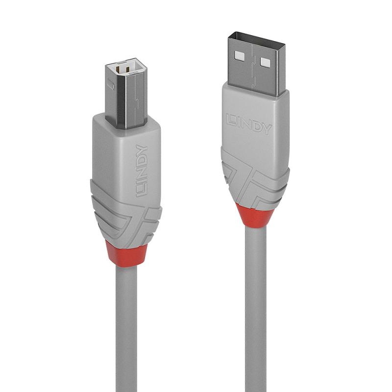 Cablu Lindy 0,5m USB 2.0 Type A to B Ant - 3 | YEO