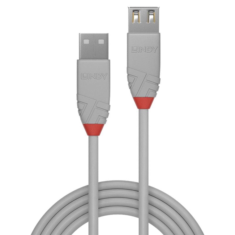 Cablu Lindy 3m USB 2.0 Type A Ext Anthra - 4 | YEO