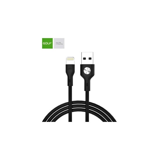 Cablu USB iPhone Lightning CD Leather Golf GC-60i negru