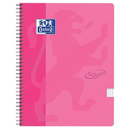 Caiet cu spirala A4, OXFORD School Touch , 70 file-90g/mp, 4 perf, coperta carton - mate - 1 | YEO