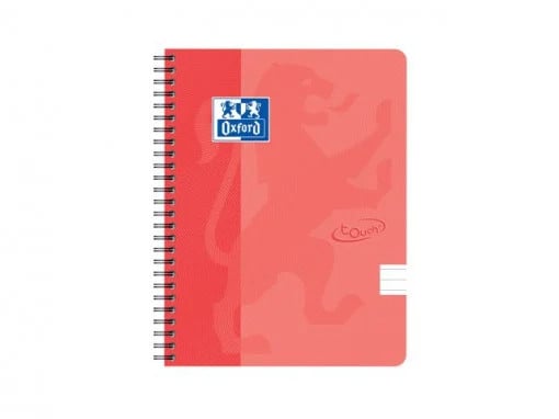 Caiet cu spirala A5, OXFORD School Touch , 70 file-90g/mp, 4 perf, coperta carton - dictando