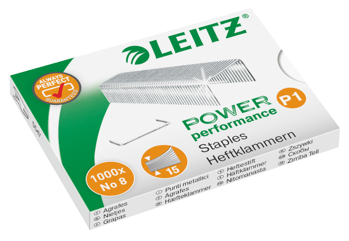 Capse Leitz Power Performance, 1000 buc/cutie, nr. 8