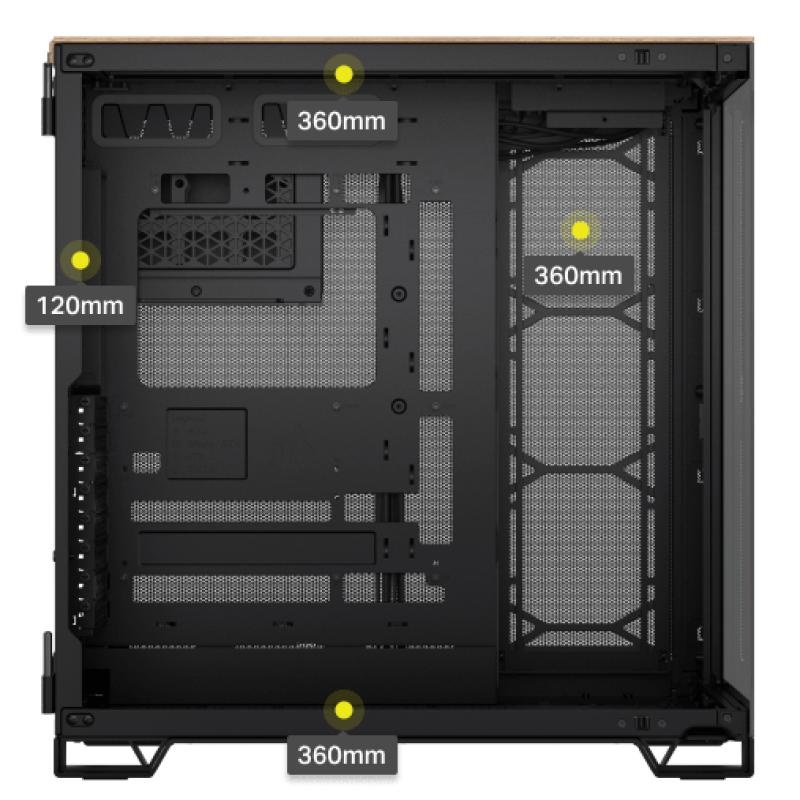CR Case 6500X Mid-Tower DUAL CHAMB B/WAL - 4 | YEO