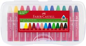 Creioane cerate 12 culori in cutie plastic Jumbo Faber Castell