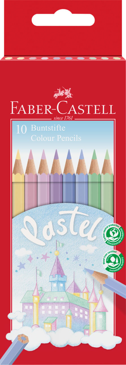 Creioane colorate Pastel 10 culori Faber-Castell