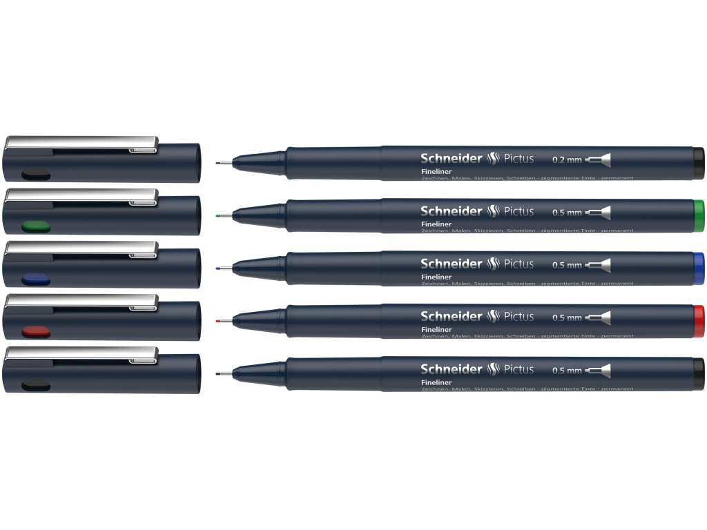 Fineliner Schneider Pictus 5 buc/portofel - 1 | YEO