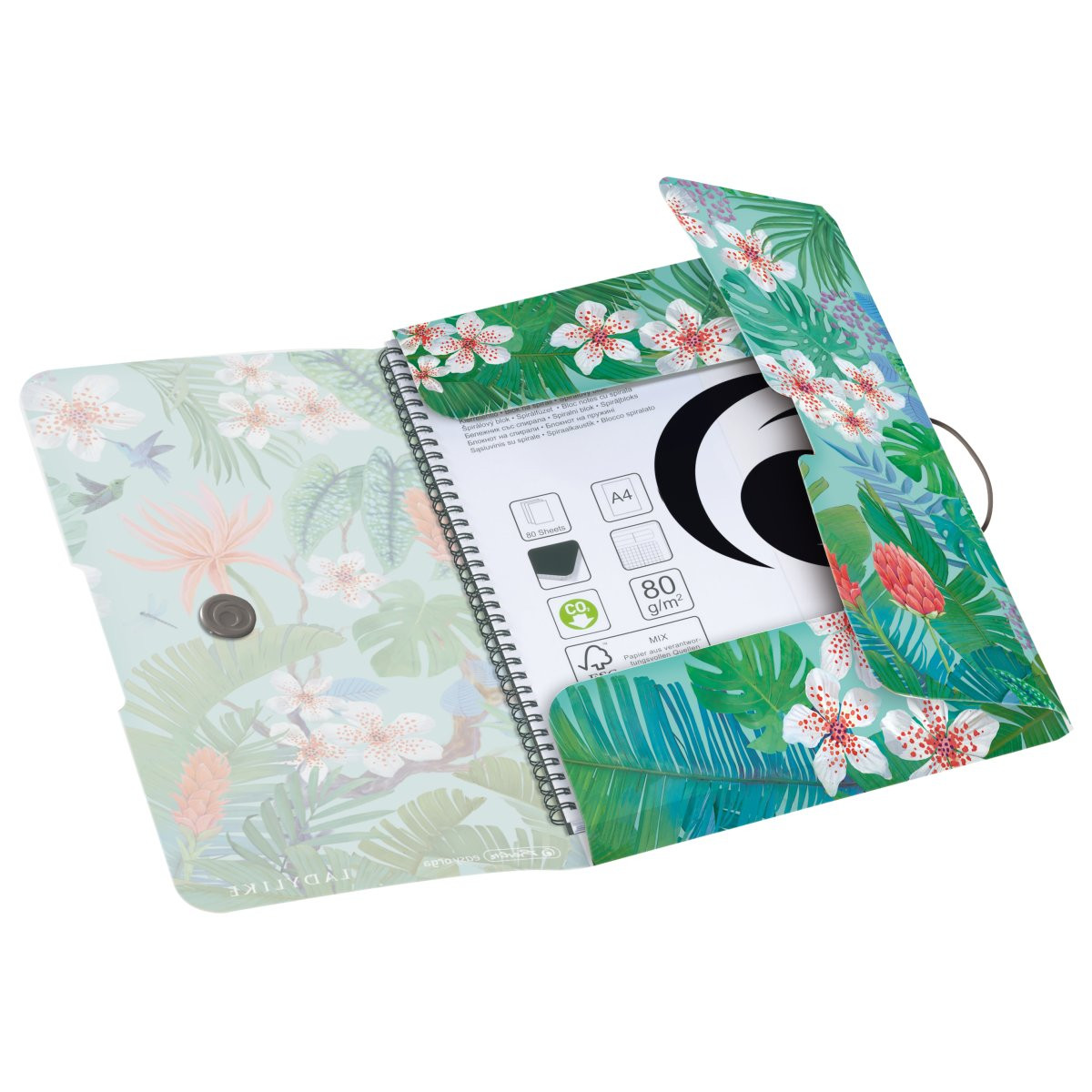 Mapa plastic cu elastic Herlitz EOTG A4 motiv Ladylike Jungle