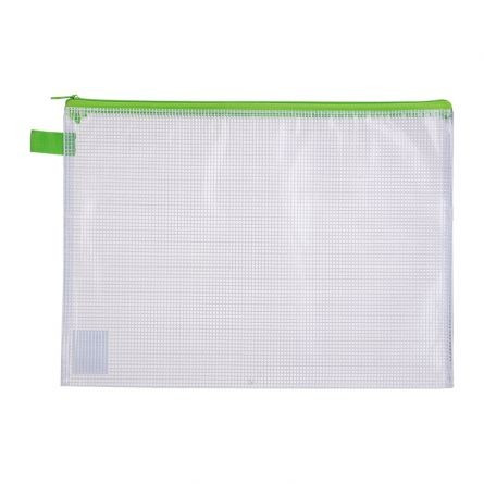 Mapa plastic cu fermoar Deli A4 Mesh 280 microni transparentă - 1 | YEO