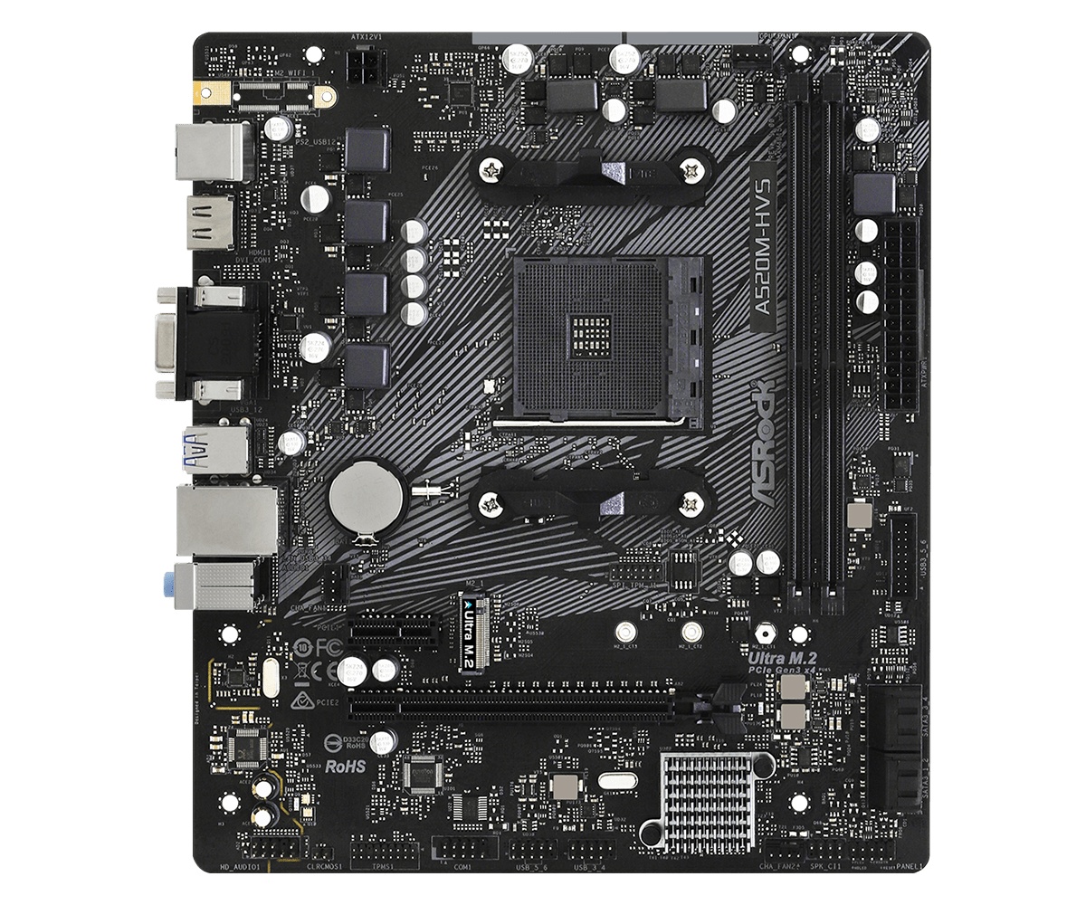 MB ASROCK A520M-HVS AM4 - 1 | YEO