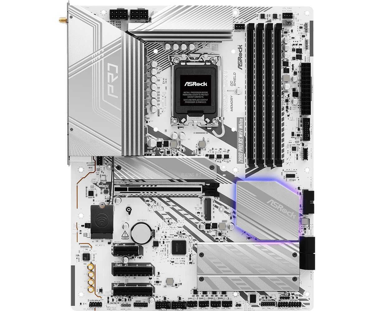 MB Asrock Z890 PRO RS WIFI WHITE LGA1851 - 1 | YEO