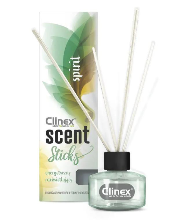 Odorizant de cameră cu bețișoare Clinex Scent Sticks Spirit , 45ml