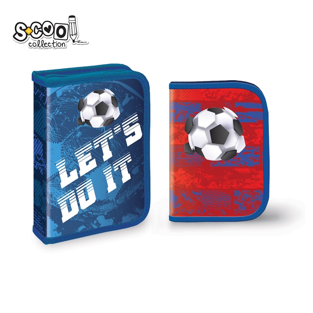 Penar neechipat băieți S-COOL Let\'S Do It, 2 extensii, 1 fermoar, 20.5x13x3.5 cm