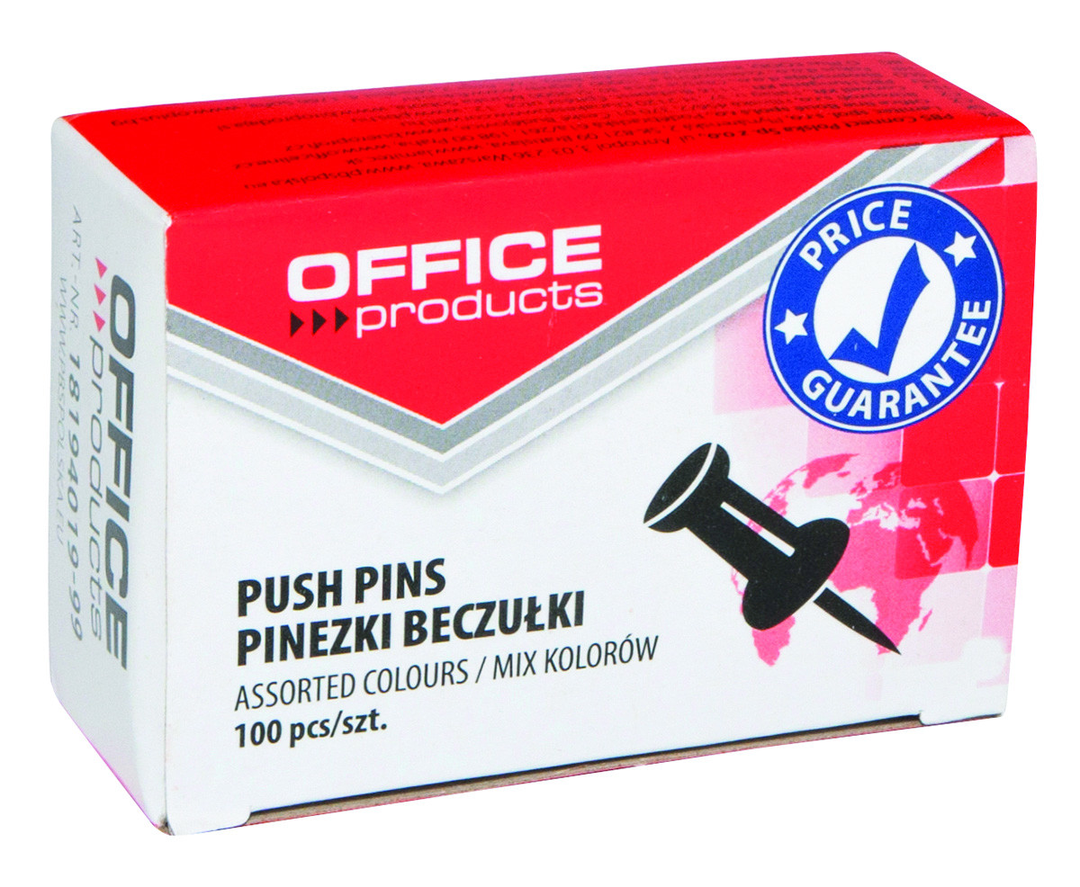 Pioneze panou pluta, 100 buc/cutie, Office Products