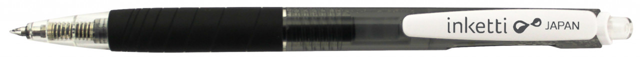 Pix cu gel Penax Inketti, rubber grip, 0.5mm, corp negru transparent - scriere neagră