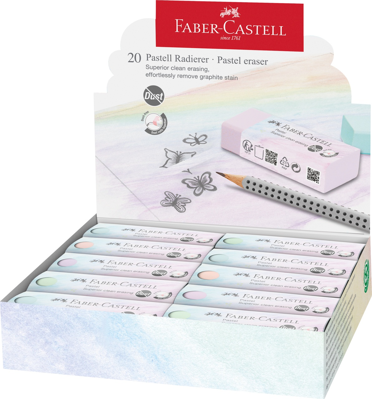 Radiera creion dust free 20 pastel Faber-Castell