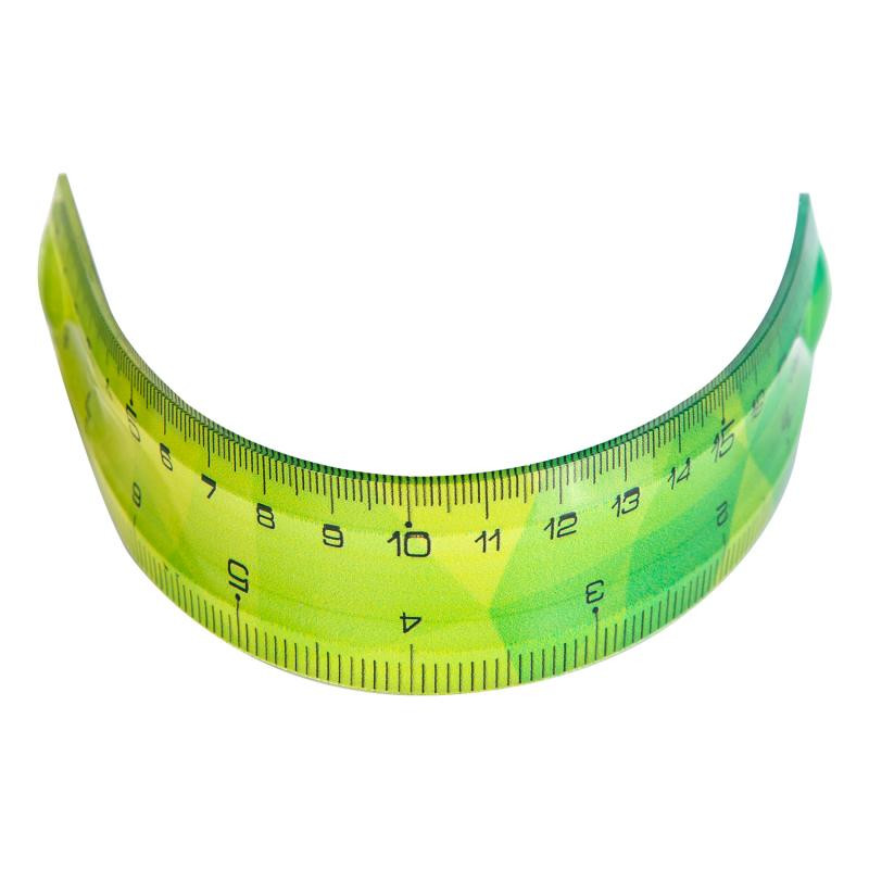 RIGLA 20CM MULTICOLORA FLEXIBILA DELI - 1 | YEO