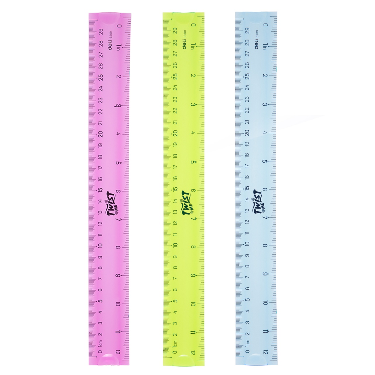 Rigla 30cm flexibila color Deli